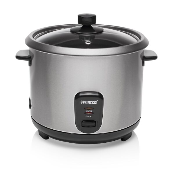 Princess Edelstahl Reiskocher 1,8 Liter – Warmhaltefunktion für bis zu 10 Portionen