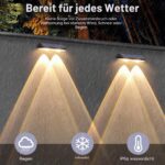 Liyade Solar-Wandleuchten 6er Set mit 3 Lichtmodi – Intelligente Aussenbeleuchtung für Garten & Terrasse – Bild 4