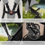 tectake® Buggy Kinderwagen 0–3 Jahre – Faltbarer Reisebuggy mit Sonnenverdeck & 5-Punkt-Gurt – Bild 9