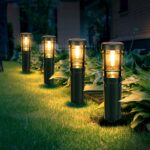 Czoele Solarleuchten für Aussen 4er Set – Warmweiss Gartenbeleuchtung mit 900mAh
