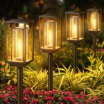 PUAIDA 4er-Set Solarleuchten für Außen – 18 Lumen, IP65 Wasserdicht, 14+ Stunden Laufzeit