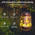2er Set Solarlaterne AOSITE mit Schmetterling-Design – IP65 Warmweiss für Garten & Terrasse – Bild 5