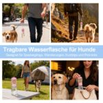 Liphier Hundetrinkflasche 350ml 2-in-1 mit Futterbehälter – Lecksicher für Wandern & Reisen – Bild 7