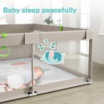 UANLAUO XXL Laufstall 150x150cm mit Spielmatte – Sicherer Baby-Aktivitätsbereich für Innen & Aussen – Bild 6