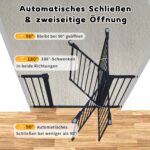LAOYE Treppenschutzgitter 92 cm Höhe, 75-124 cm Breite – Sicheres Türgitter ohne Bohren – Bild 7