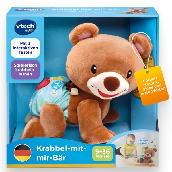 VTech Krabbel-mit-mir-Bär – Interaktive Krabbelhilfe für Babys ab 9 Monaten
