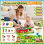 Celecstan Montessori Holzspielzeug 5-in-1 – Motorik & Lernspiel für Kinder ab 1 Jahr – Bild 3