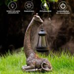 Yeomoo Giraffe 28 cm Gartendeko mit Solarlampe – Wetterfeste Solar-Figur für Balkon & Garten – Bild 5