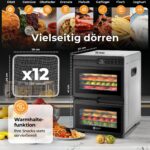 Balter DA-107 Dörrautomat Edelstahl – 2 Kammern, 12 Etagen, 8800 cm² Dörrfläche – Bild 2
