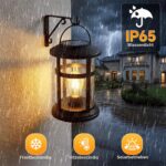 SCNNC Solar-Hängelaternen 2er Set – IP65 Wasserdicht mit LED Warmweiss für Garten & Terrasse – Bild 3