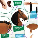 Charmofun Hobby Horse A3 Steckenpferd mit Plüschhalfter – Verstellbar für Kinder – Bild 5