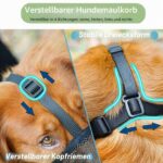 Lalieffacely Hundemaulkorb mit Klettverschluss – Atmungsaktiv für kleine, mittlere & grosse Hunde – Bild 4
