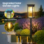 TuyLuxe 6er Set Solarleuchten für Außen – Warmweiss LED Gartenleuchten mit 8-12h Laufzeit – Bild 2