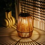 KagoLing Handgestrickte Solar Laterne – Warmweisses Deko-Licht für Garten & Terrasse