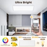 Uwithm LED Deckenlampe 58x22 cm – 3000 Lumen, IP44, 3 Farbtemperaturen für alle Räume – Bild 3