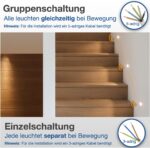 lambado® LED Treppenbeleuchtung 230V mit Bewegungsmelder – Intelligente Stufenbeleuchtung für Sicherheit – Bild 3