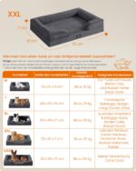 Feandrea Orthopädisches Hundebett 112x81 cm – Noppenschaum mit erhöhtem Rand – Bild 5