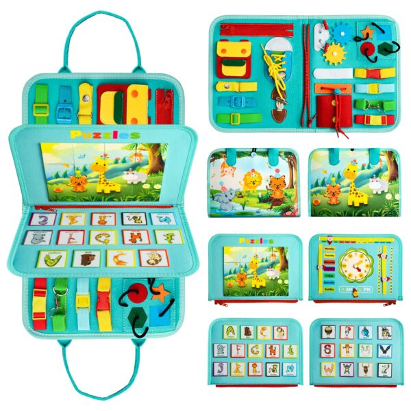 Achiyway Busy Board – 24-in-1 Montessori Lernspielzeug für Kleinkinder ab 1 Jahr