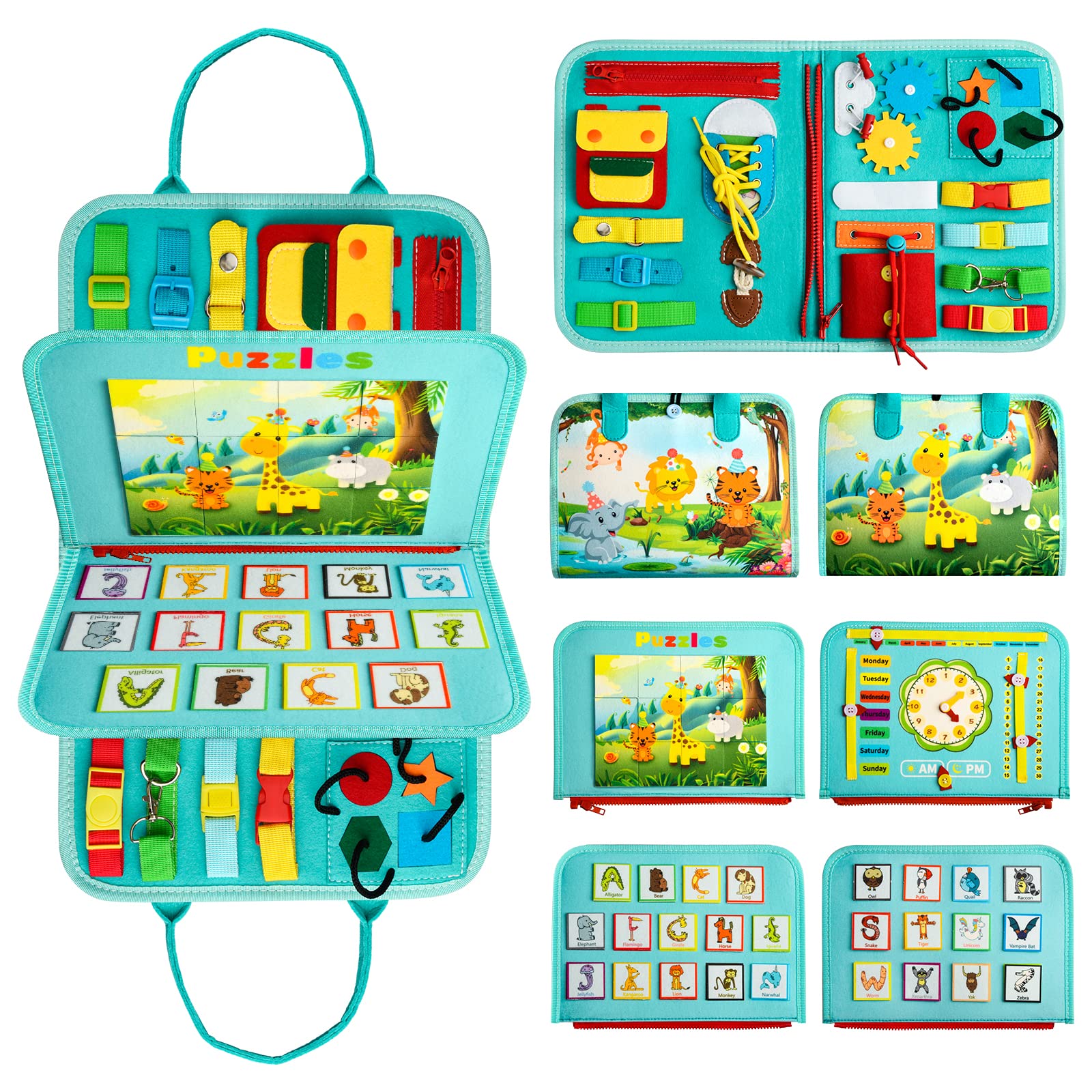 Achiyway Busy Board – 24-in-1 Montessori Lernspielzeug für Kleinkinder ab 1 Jahr