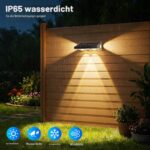 6er Set Giliwosy Solar-Wandleuchten mit Konvexlinse – 3 Modi & 5 Helligkeitsstufen für Garten – Bild 5