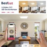 BestLuz 42x42 cm LED Deckenleuchte CCT – 2800 lm, 24W, IP44, Backlight-Effekt – Bild 3