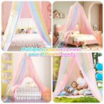 Apritsce Moskitonetz Bett Regenbogen – Baldachin für Einzel- & Doppelbett mit 360° Schutz – Bild 7
