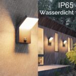 Klighten 24W Aussenwandlampe mit Bewegungsmelder – 1500 Lumen IP65 Anthrazit – Bild 4