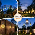GIGALUMI 12er Set Solar-Hängeleuchten mit Craquelé-Glas – Warmweiss für Garten & Terrasse – Bild 5