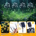 Ninonly Solar Sternleuchten 4er Set mit 80 LED & Fernbedienung – IP65 Weihnachtsdeko für Garten – Bild 5