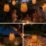 Freekite Handgeflochtene Solar-Laterne – Wetterfeste Gartendeko mit automatischer Dämmerungserkennung – Bild 7