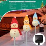 Fohil Solar Schneemann Leuchte 3er Set – LED Weihnachtsdeko für Garten & Terrasse – Bild 2