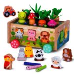Montessori Holz-Motorikspielzeug Bauernhof – Formensortierer & Feinmotorik für Kinder ab 1 Jahr