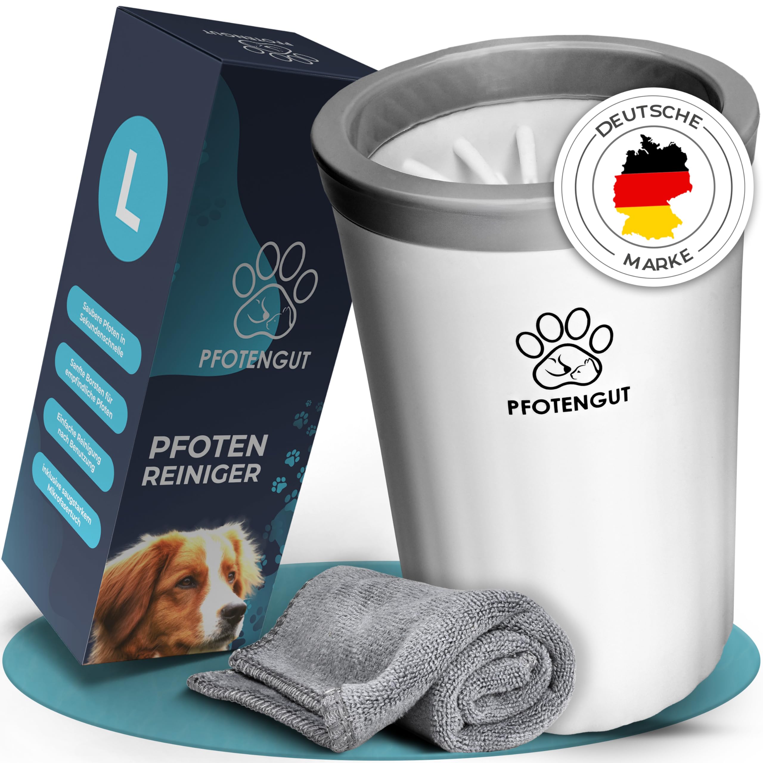 PFOTENGUT® Pfotenreiniger für Hunde – Sanfte Reinigung für grosse & kleine Hunde