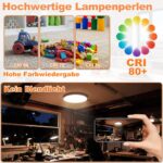 XMTECH LED-Deckenleuchte 36W Ø28,5cm – IP44 Badezimmerlampe für Küche & Bad – Bild 4