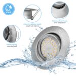 LED Einbaustrahler 230V 6W dimmbar – Schwenkbare Deckenspots 3000K für Bad & Küche, 6er Set – Bild 3