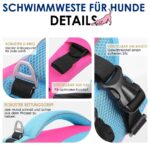AOFITEE Hundeschwimmweste Grösse M mit Rettungsgriff – Auftriebsweste für sichere Wassersportarten – Bild 6