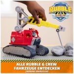 Rubble & Crew – 35 cm 2-in-1 Bagger & Planierraupe mit 4 Werkzeugen & Figur – Bild 6