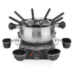 Tristar FO-1109 Fondue-Set 1400W – Edelstahl für 8 Personen mit Saucenring
