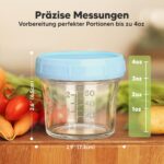 KeaBabies 12er-Pack Babybrei Glasbehaelter 120ml – Leckfrei & Mikrowellengeeignet – Bild 2