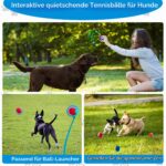 Ousiya Quietschende Tennisbälle für Hunde – 12er-Pack mit Netzbeutel, 6,5 cm – Bild 4