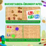 LearnToy Holz-Alphabet Schreibtafel – Montessori Lernspielzeug für Kinder ab 3 Jahren – Bild 5