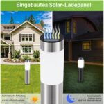 Heinstian Solarleuchten für Außen Kaltweiß – Edelstahl Gartenleuchten mit LED & IP45 – Bild 2