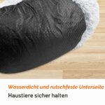 Brevanza Hundebett Donut 60 cm – Flauschiges Katzenbett mit rutschfester Unterseite – Bild 5