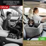 TinyDogs Hundeautositz bis 12 kg – 4-fach gesichert mit Memory Schaum für Vorder- & Rückbank – Bild 6