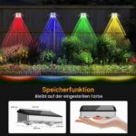 Bzavor Solar-Wandleuchte 8er Set mit 9 Leuchtmodi – IP65 Edelstahl Gartenbeleuchtung – Bild 6