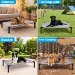 Niubya Erhöhtes Hundebett 107x77 cm – Outdoor Hundeliege für grosse Hunde bis 32 kg – Bild 8