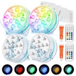 Carastek Unterwasser LED Licht 4er Set mit Fernbedienung – RGB Poolbeleuchtung IP68