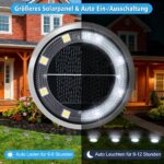 8er Set Solar Bodenleuchten IP65 – Automatische Gartenbeleuchtung für Wege & Terrasse – Bild 4