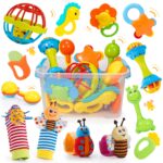 Wootoyz 14-teiliges Babyspielzeug-Set 0–12 Monate – Rasseln & Beissring mit Aufbewahrungsbox