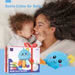 hahaland Oktopus Sensorik Spielzeug 2 in 1 mit Beissring – Montessori Greifling ab 0 Monaten – Bild 8